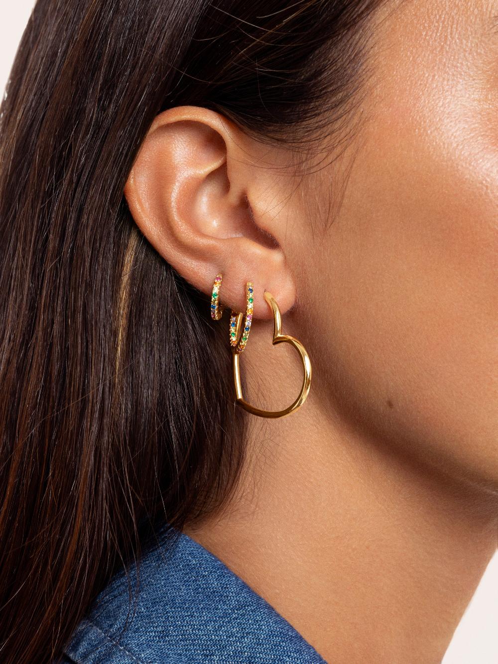 singularu Pendientes Gleam Colors Plata Baño Oro Ofertas de temporada