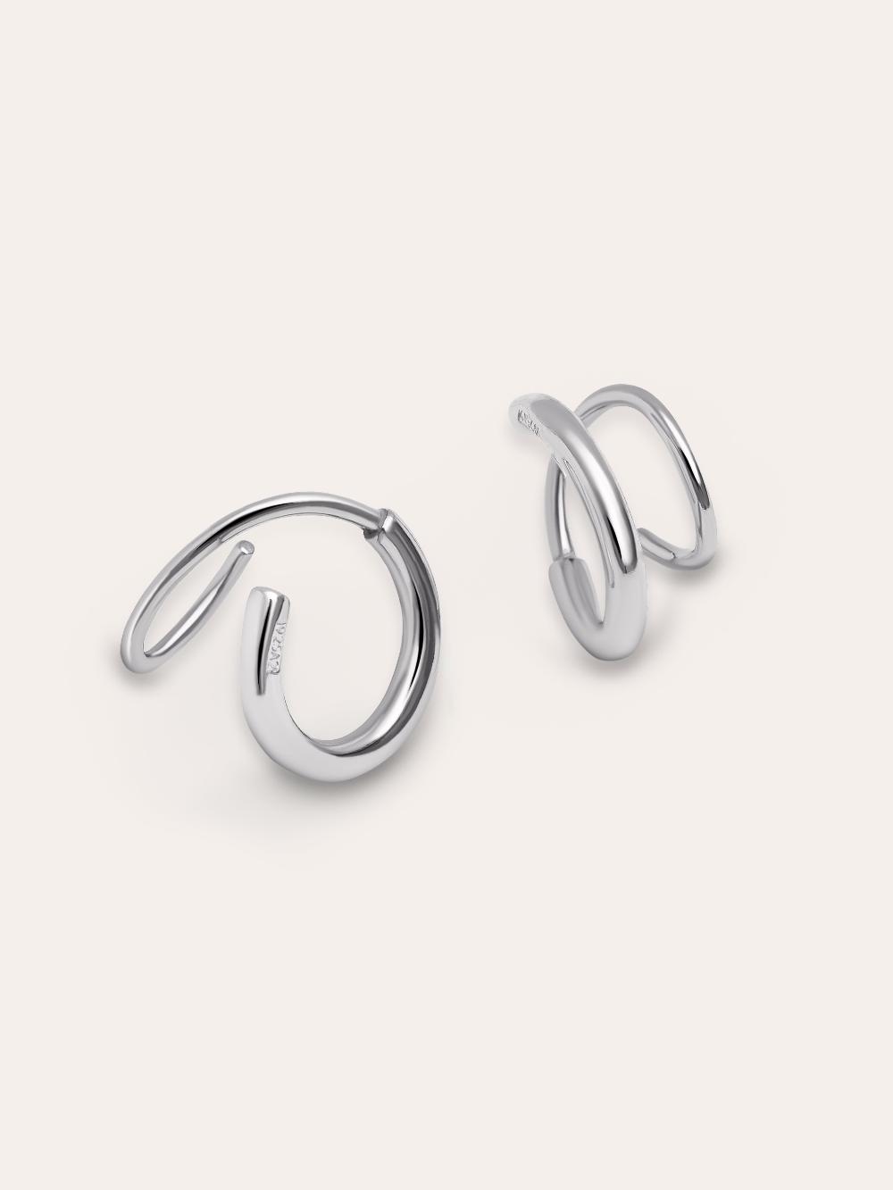 singularu Pendientes Gota Spiral Plata Grandes ahorros