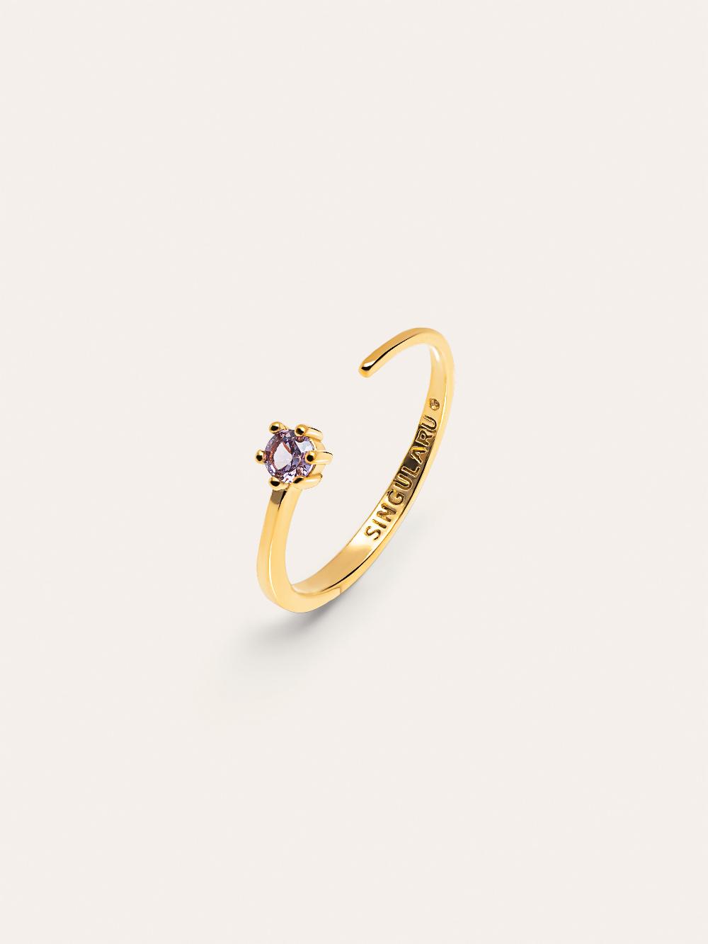 singularu Anillo Sophie Lavande Plata Baño Oro Outlet