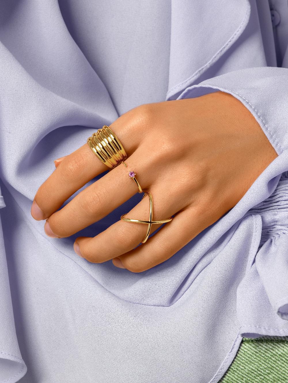 singularu Anillo Sophie Lavande Plata Baño Oro Outlet