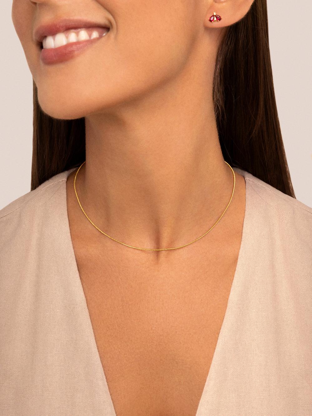 singularu Collar Tail Acero Baño Oro Ventas relámpago