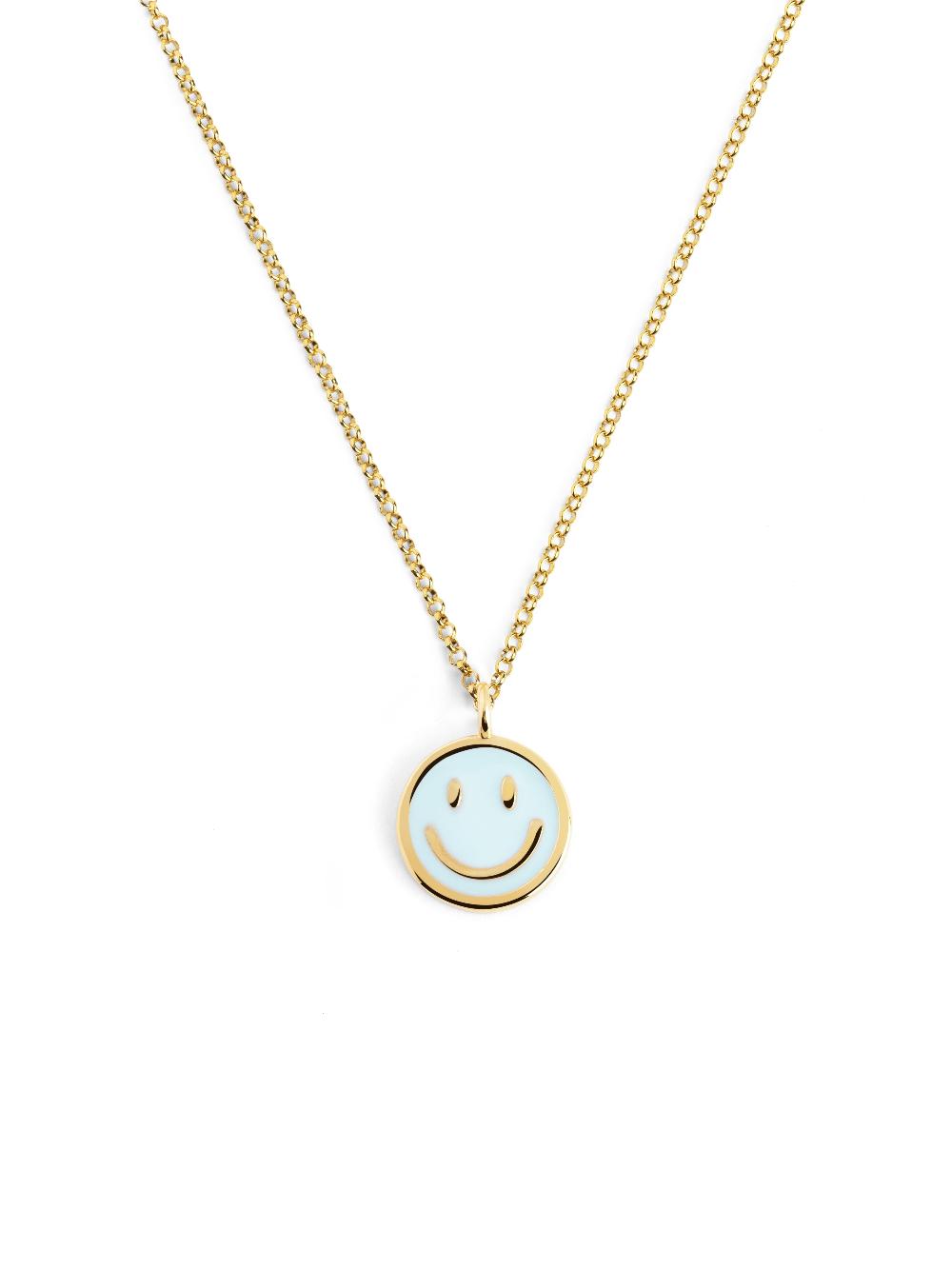 singularu Collar Smiley Sky Enamel Baño Oro Descuento