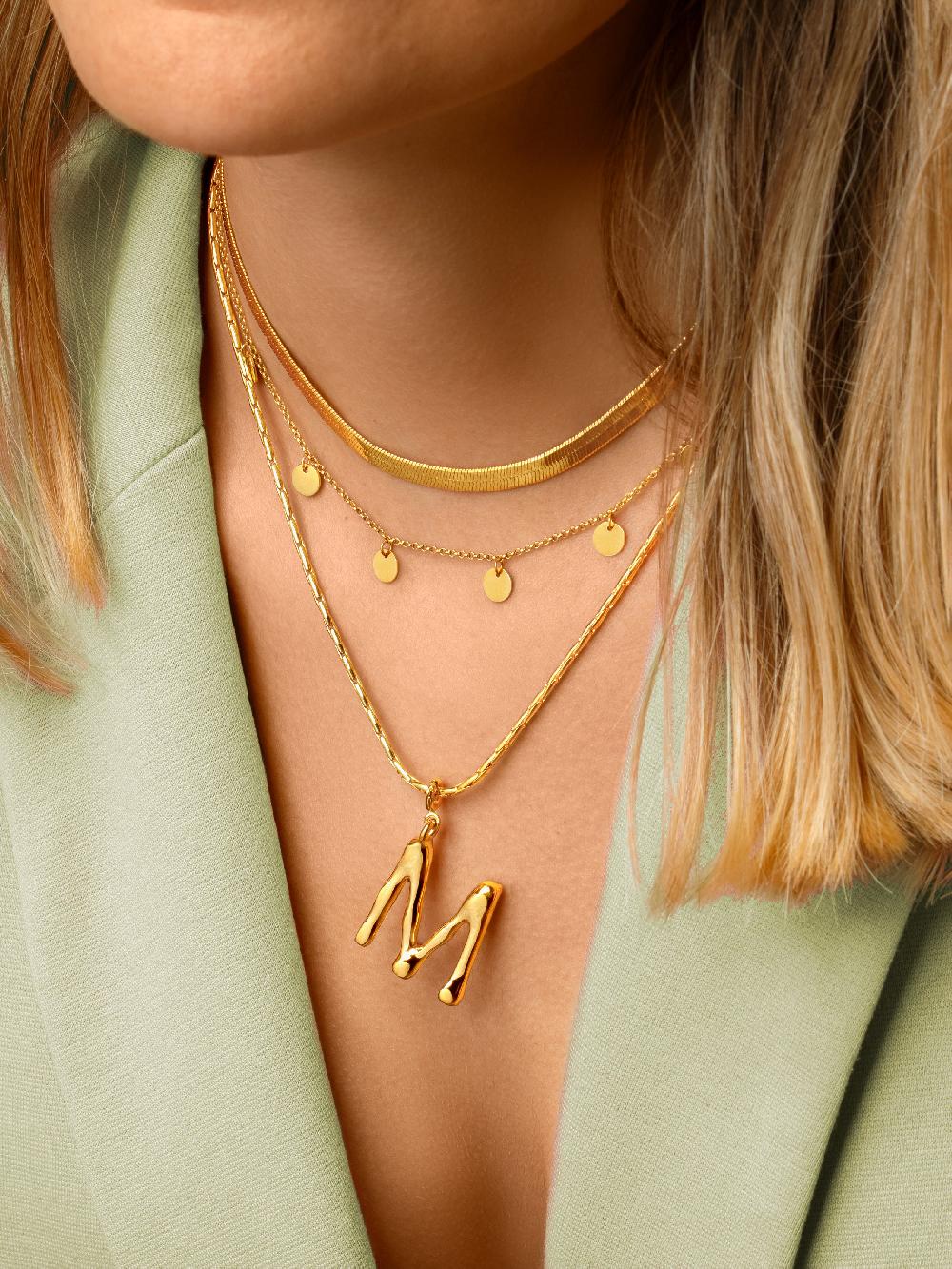 singularu Collar Mini Moons Plata Baño Oro Liquidación