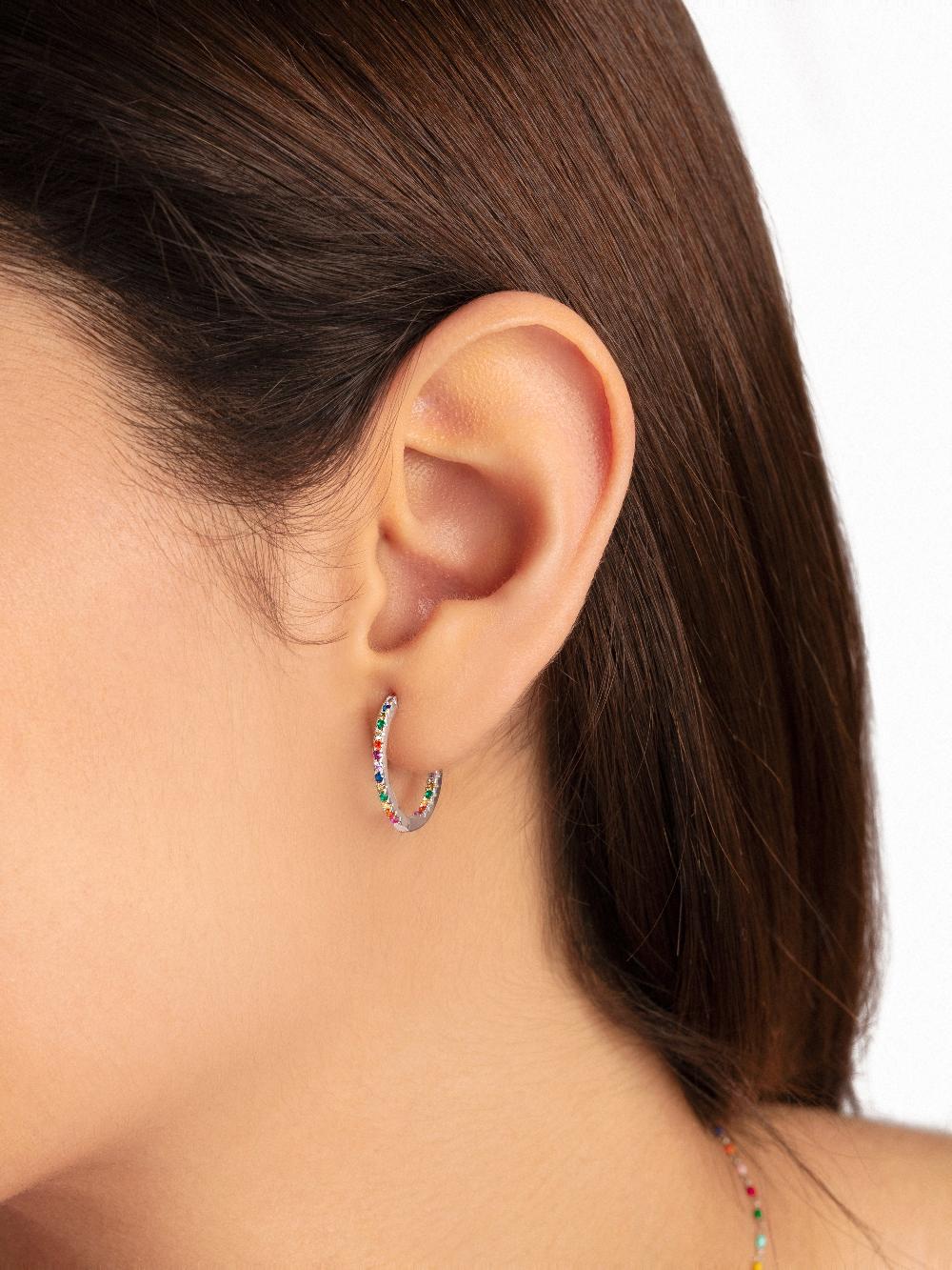 singularu Pendientes Gleam Colors Plata Ahorra y exporta