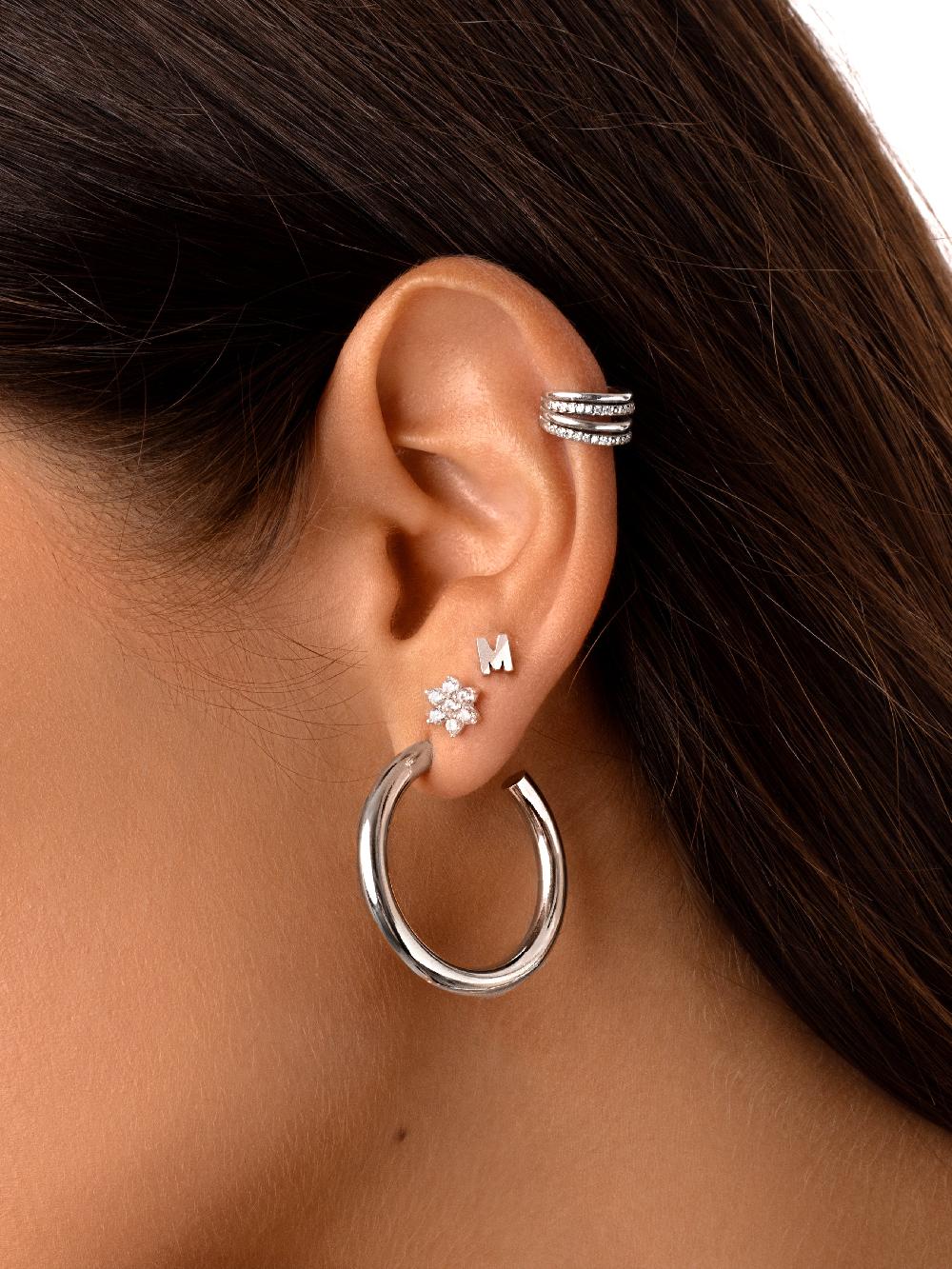 singularu Pendiente Suelto Letter Plata Última moda