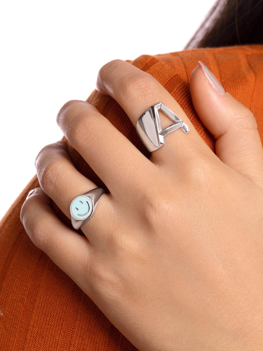 singularu Anillo Smiley Sky Enamel Ofertas
