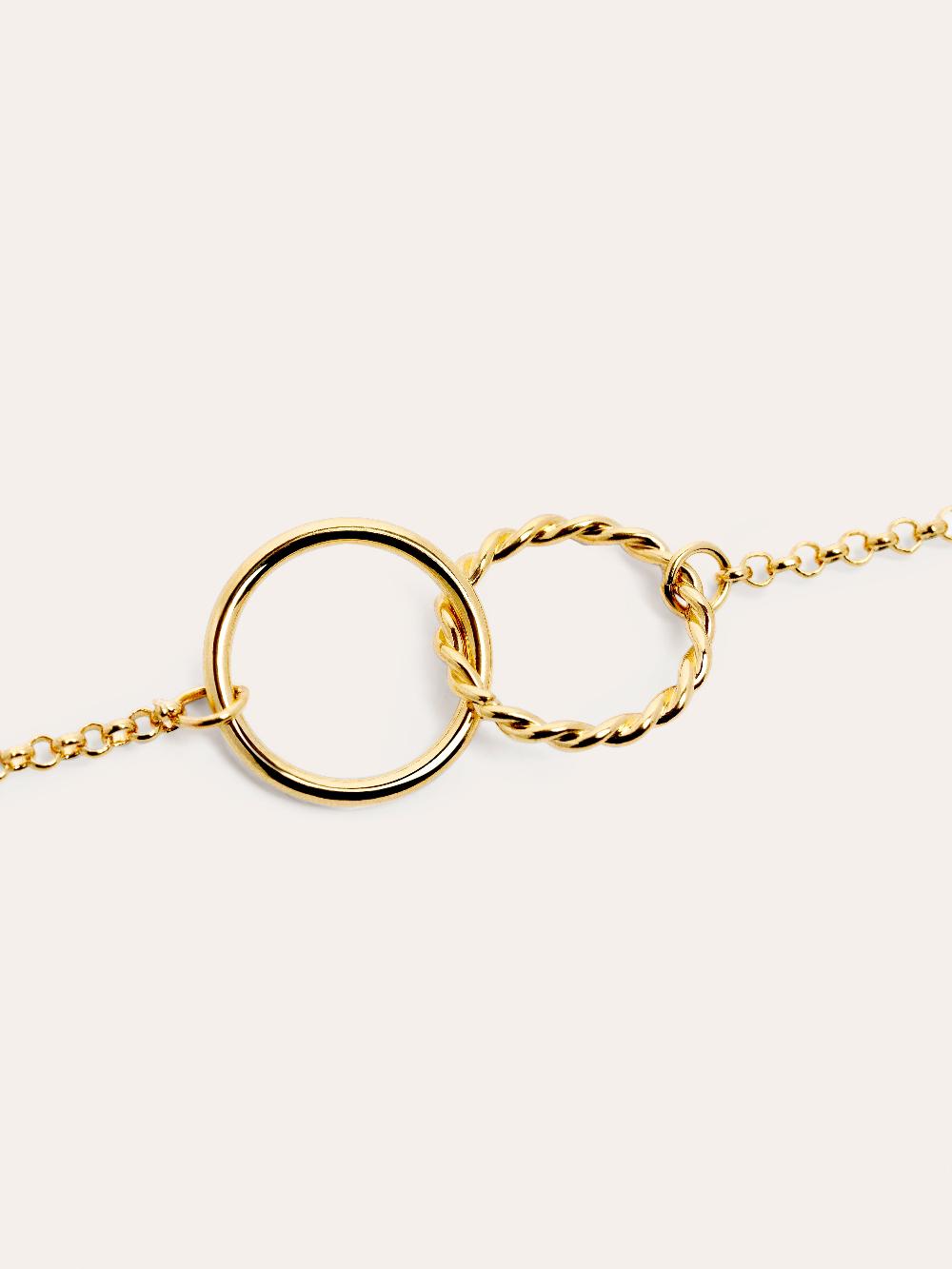 singularu Pulsera Circles Twist Baño Oro Solo hoy