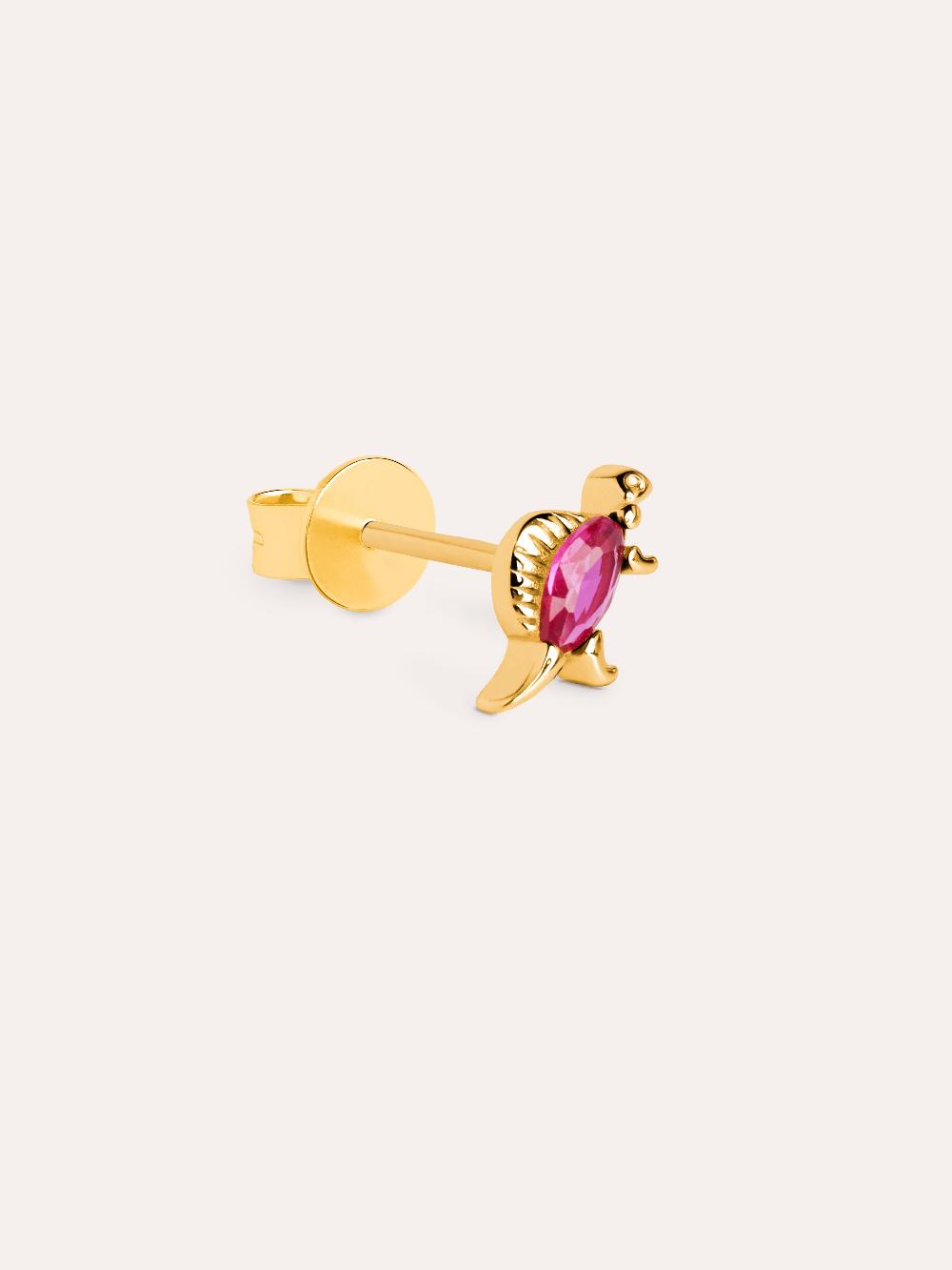 singularu Pendiente Suelto Dino Spinosaurus Raspberry Plata Baño Oro Descuento por venta flash