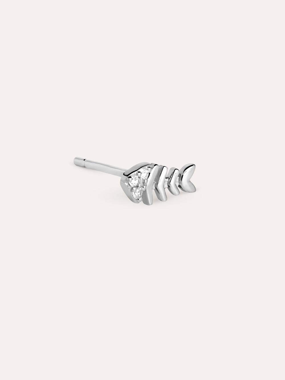 singularu Pendiente Suelto Fishbone Spark Plata Grandes ahorros