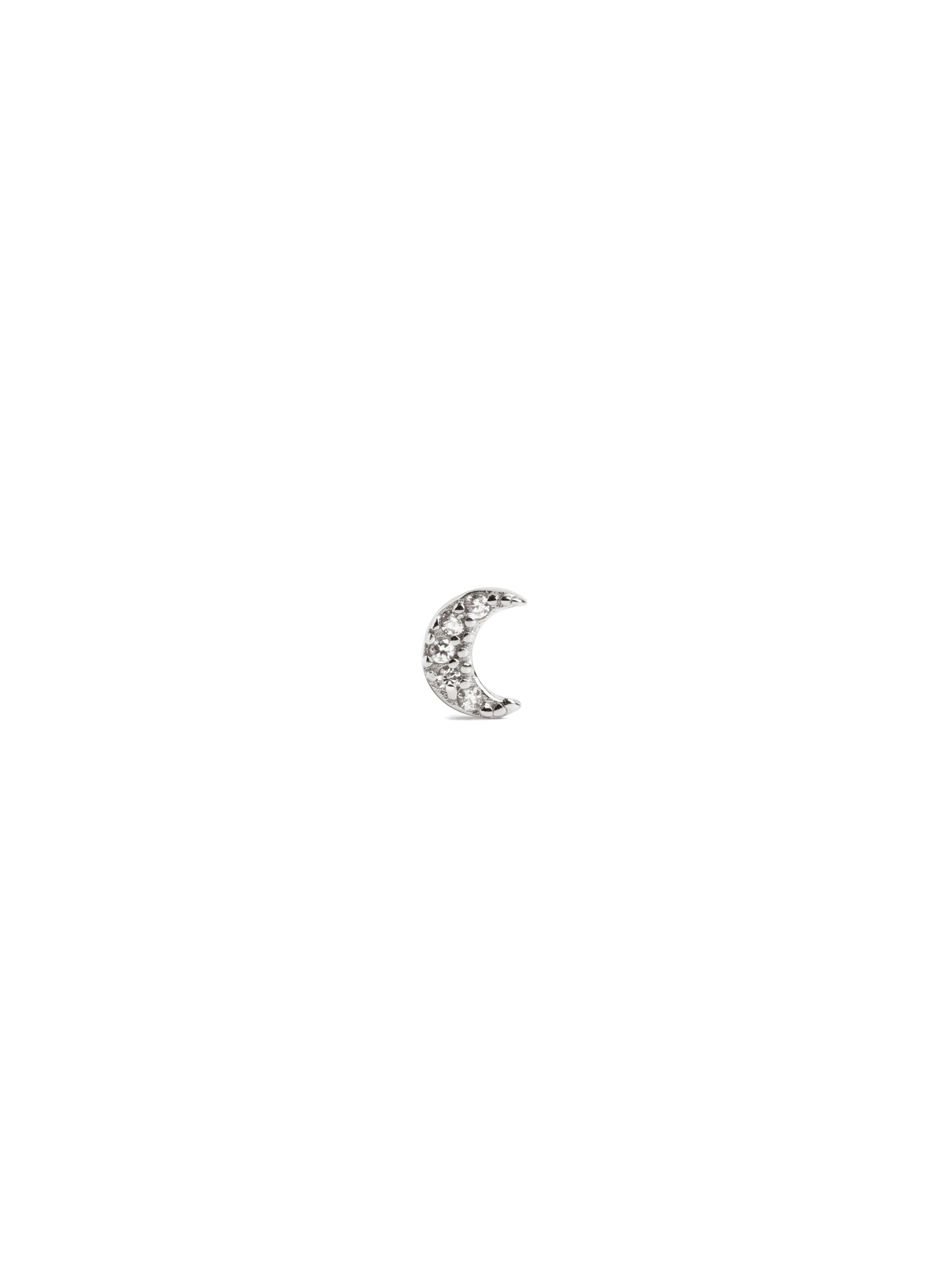 singularu Pendiente Suelto Mini Moon Spark Plata Rebajas de fin de temporada