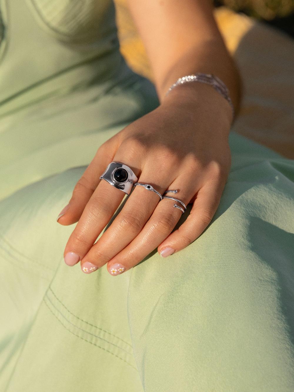 singularu Anillo Double Dot Plata 2025