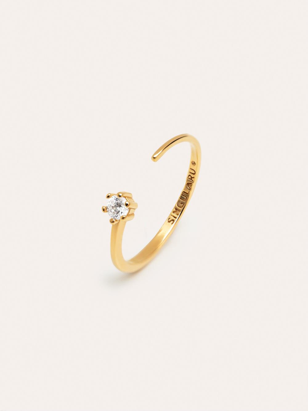 singularu Anillo Sophie Plata Baño Oro Outlet