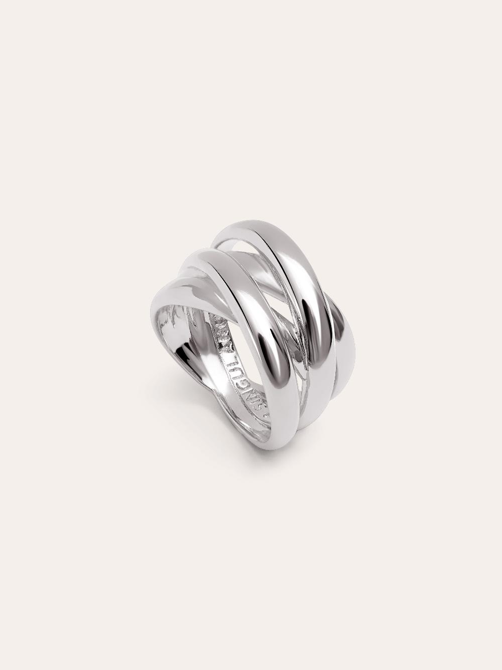 singularu Anillo Double Cross Rebajas baratas