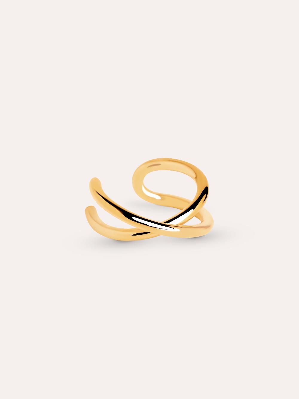 singularu Pendiente Suelto Ear Cuff Cross Plata Baño Oro Mejor oferta