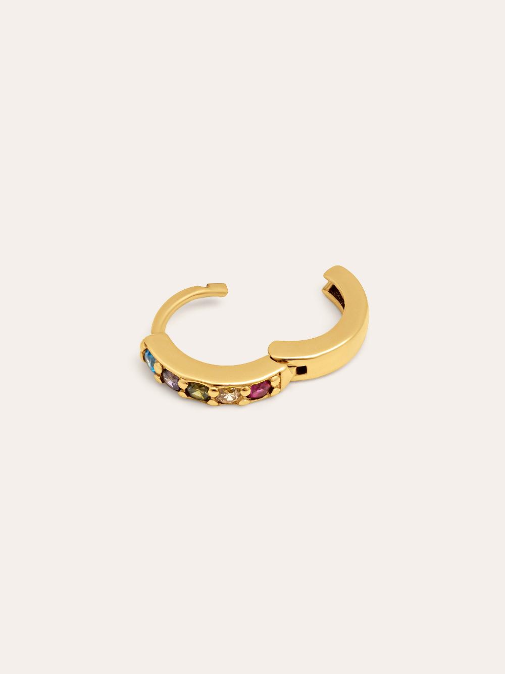 singularu Pendiente Suelto Aro Cleo M Colors Plata Baño Oro Envío gratis