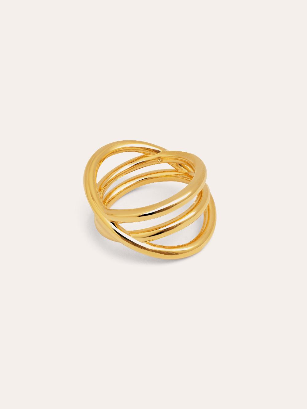 singularu Anillo Trinity Baño Oro Oferta especial