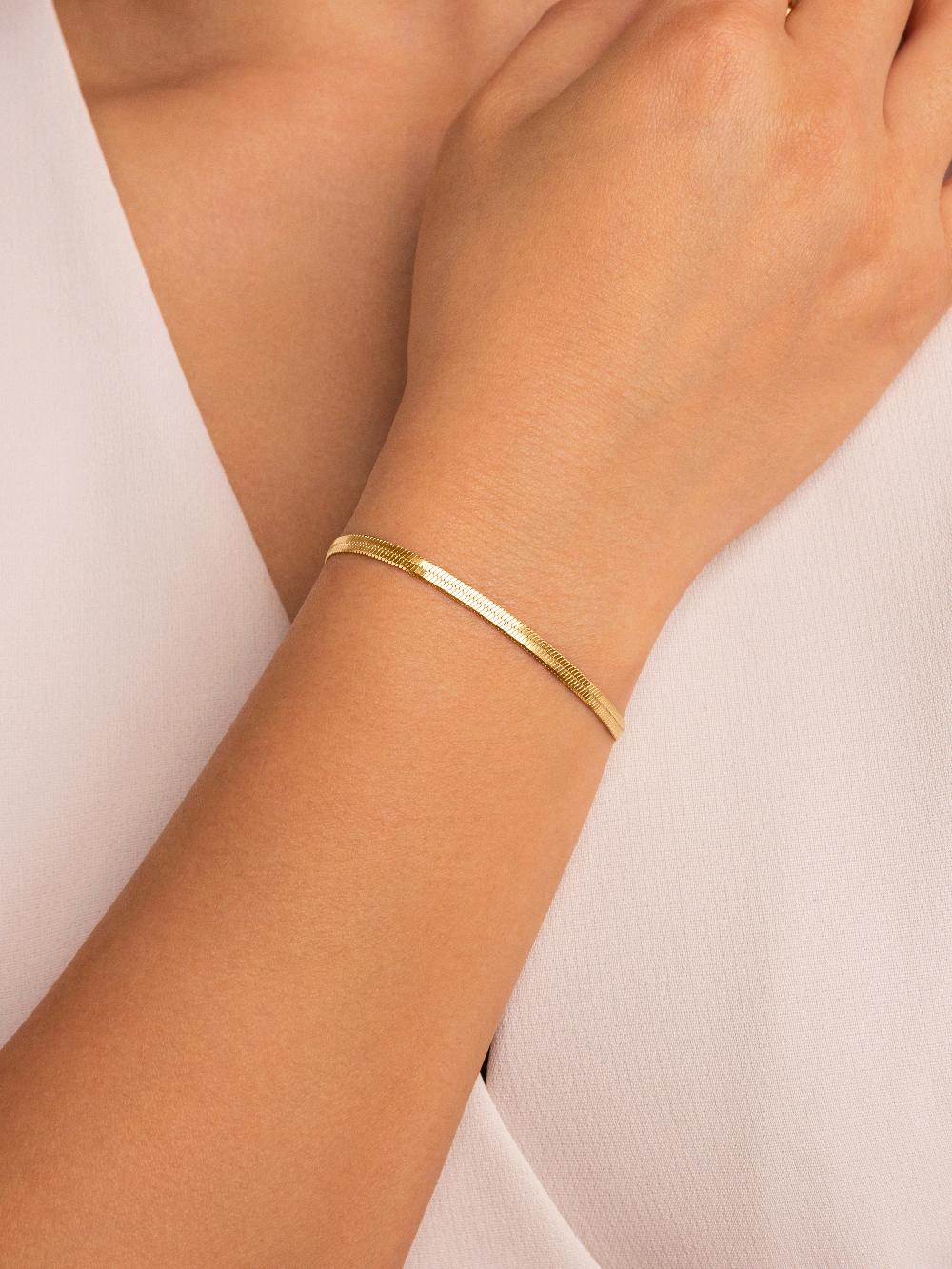 singularu Pulsera Lisse S Acero Baño Oro COMPRAR AHORA