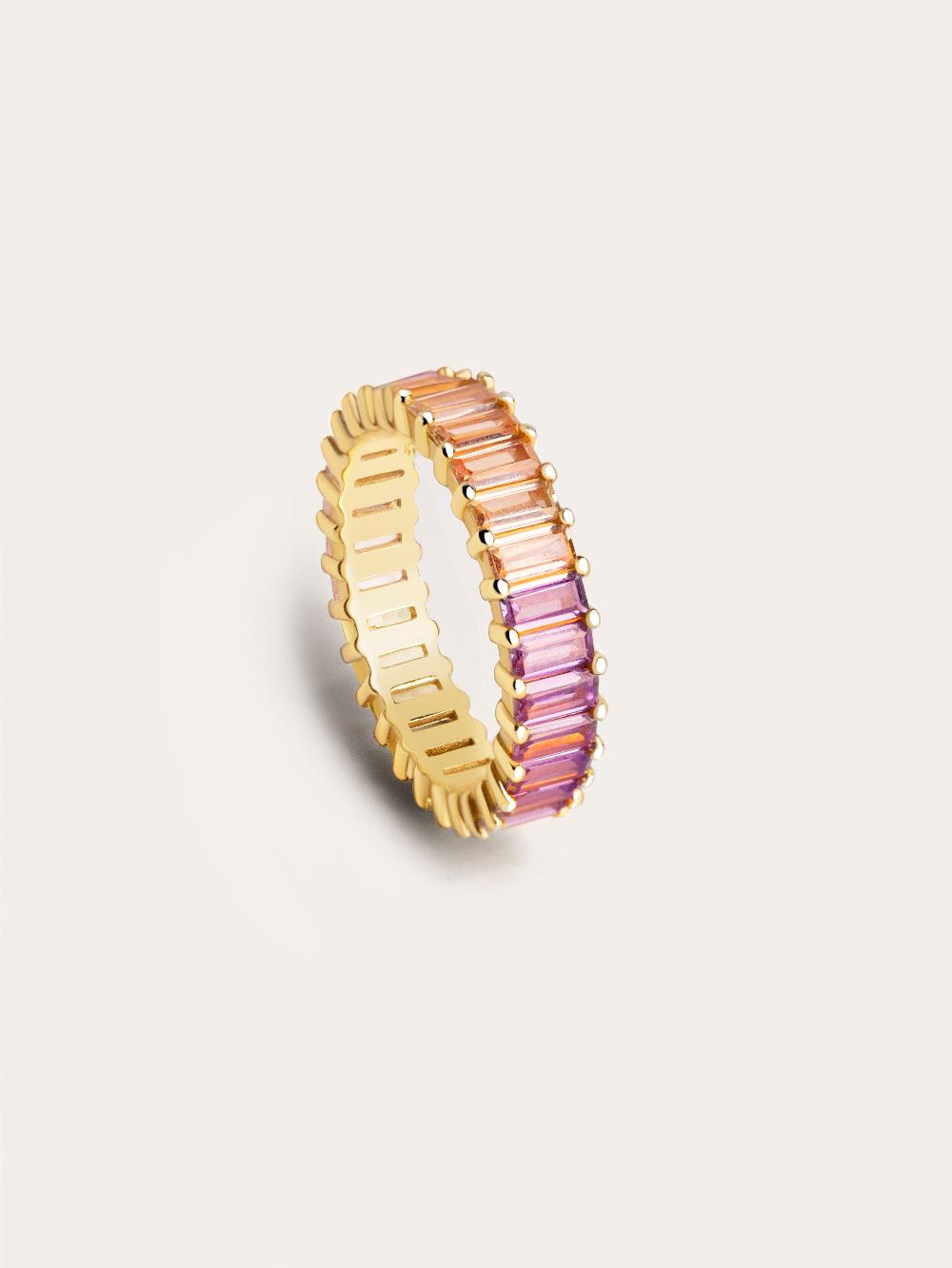 singularu Anillo Sia Colors Plata Baño Oro Grandes descuentos
