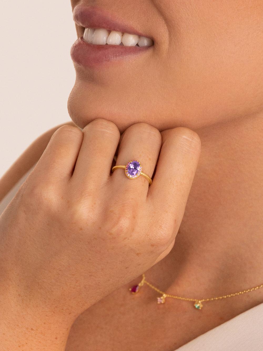 singularu Anillo Grape Colors Plata Baño Oro Envío internacional gratuito