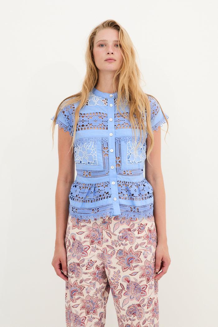 sophie and lucie TOP SEA POPELIN AZUL Ofertas de temporada