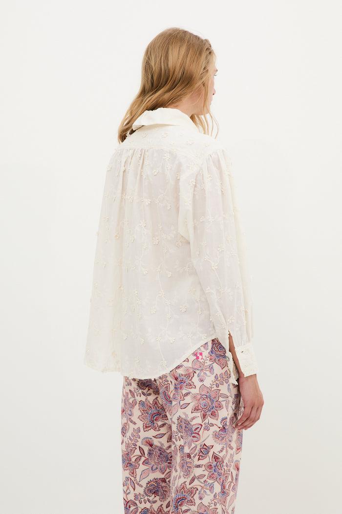 sophie and lucie BLUSA MARIBEL FLOR CRUDO Rebajas de fin de temporada