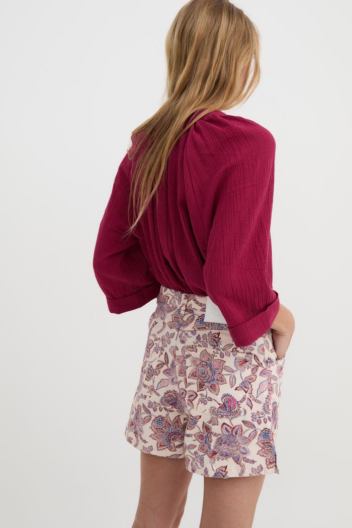 sophie and lucie BLUSA MOLLI ARRUGUILLA CEREZA En línea