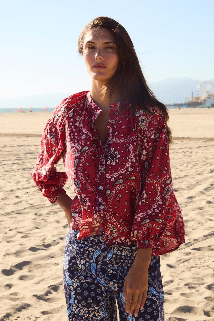 sophie and lucie BLUSA VENICE BANDANA ROJO Outlet online