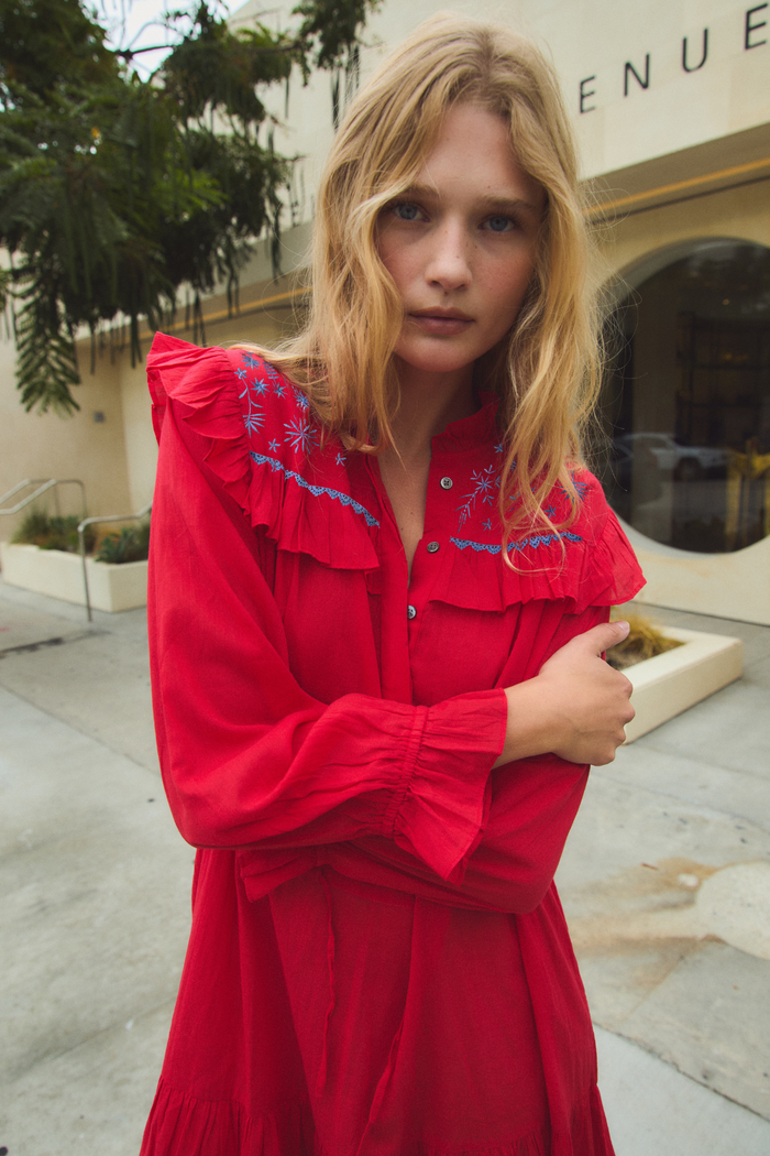sophie and lucie VESTIDO MAR VOILE ROJO Ofertas