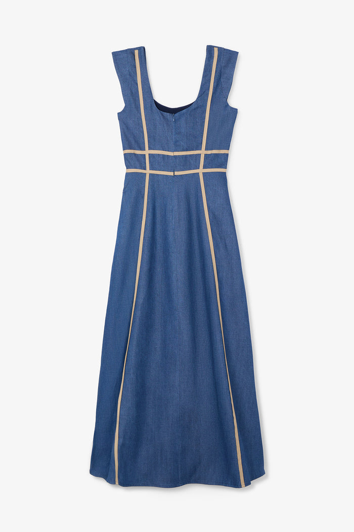 sophie and lucie VESTIDO CINTAS TENCEL AZUL Rebajas baratas