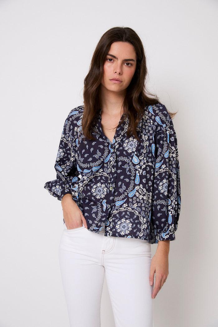 sophie and lucie BLUSA VENICE BANDANA AZUL Los más vendidos