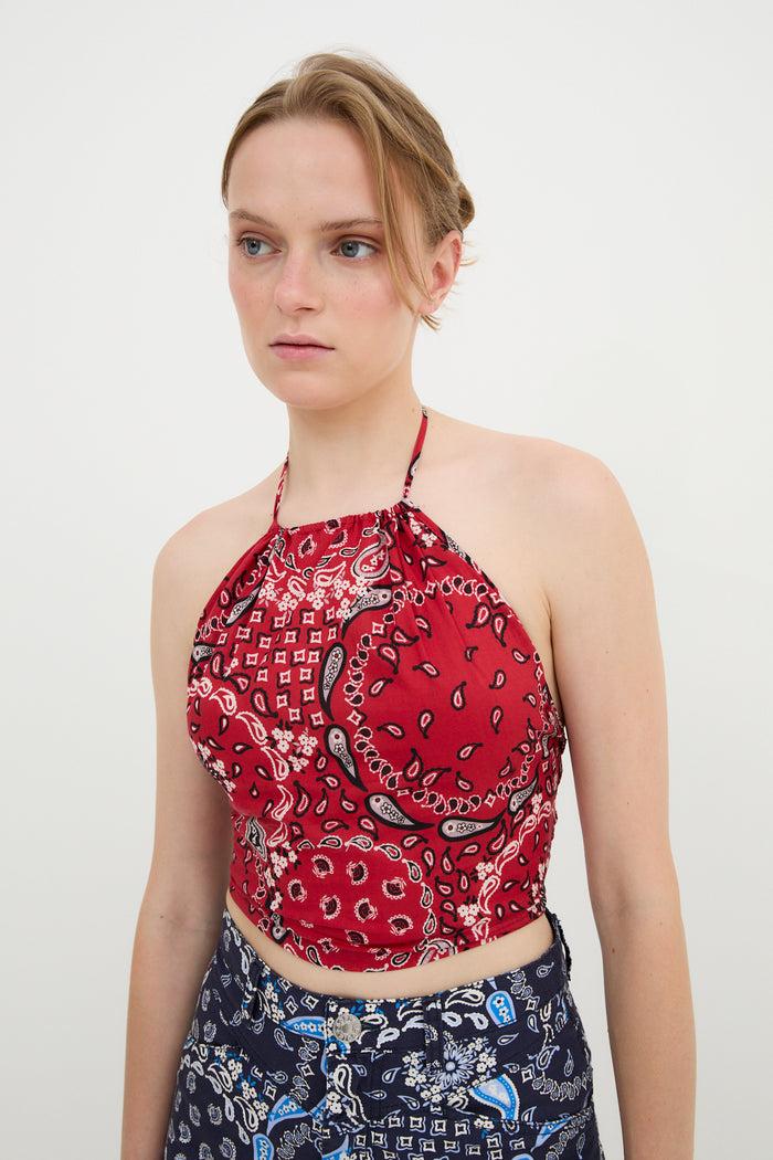 sophie and lucie TOP CINDY BANDANA ROJO Tienda