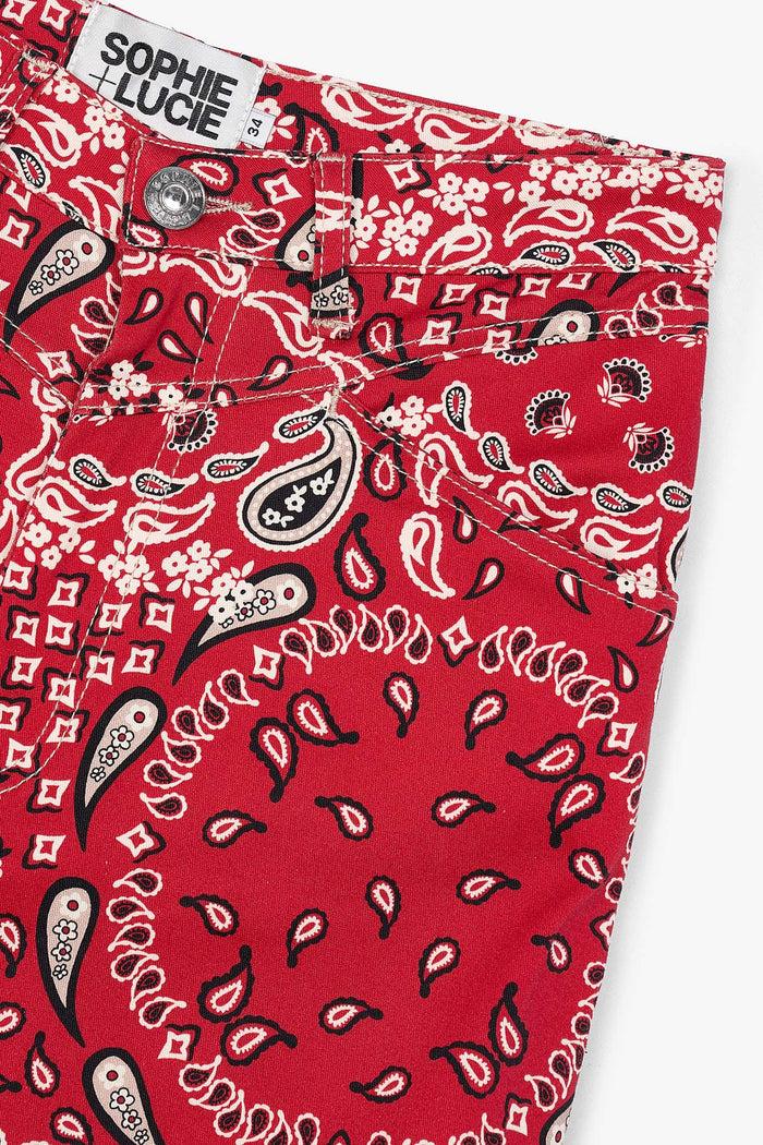 sophie and lucie JEANS CORSE BANDANA ROJO Liquidación