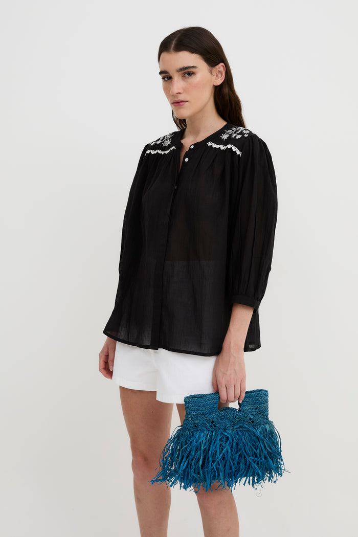 sophie and lucie BLUSA MUMBAI POPELIN NEGRO Último día