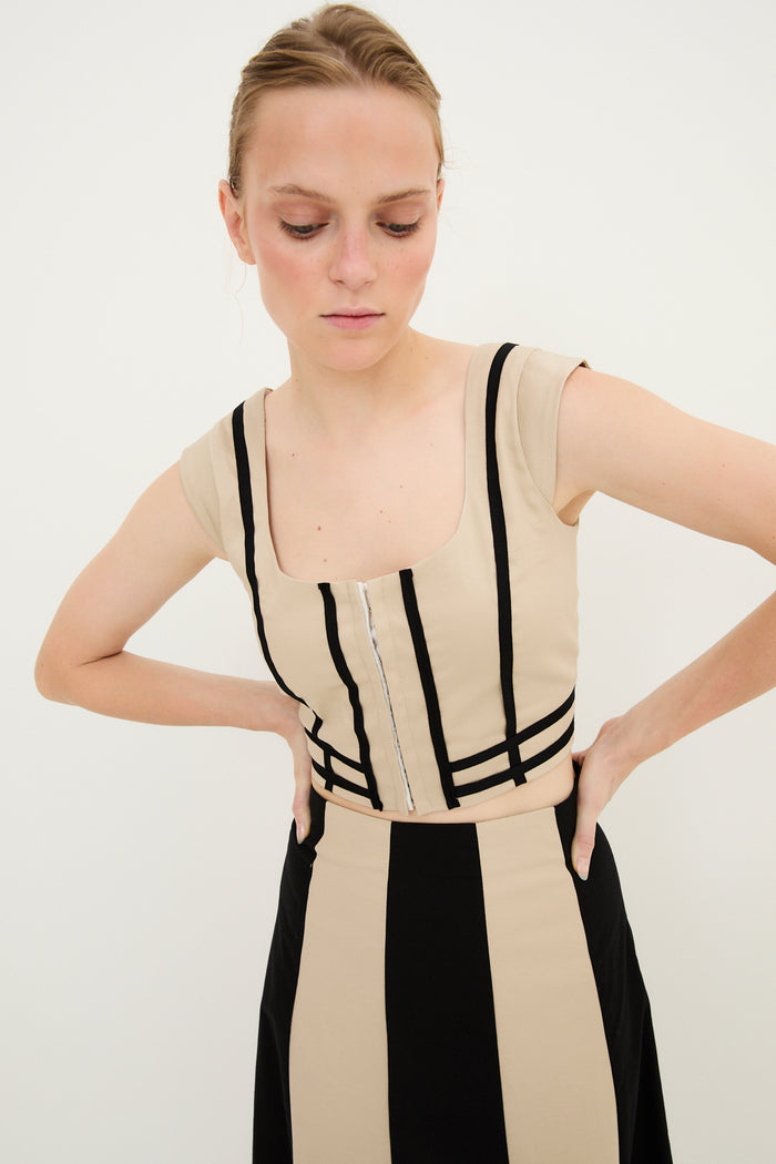 sophie and lucie CUERPO CINTAS ALGODÓN BEIGE Ofertas especiales