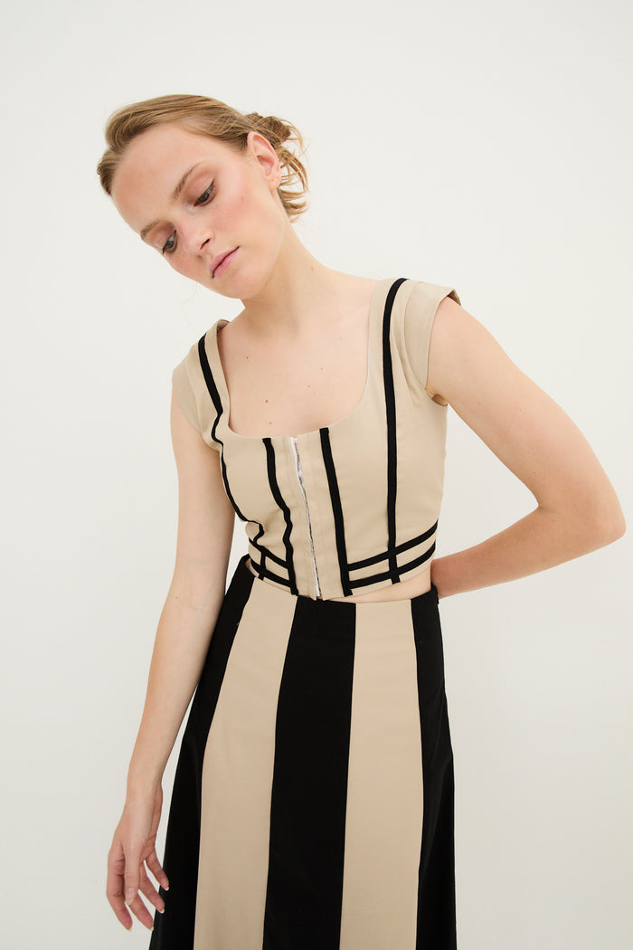 sophie and lucie CUERPO CINTAS ALGODÓN BEIGE Ofertas especiales