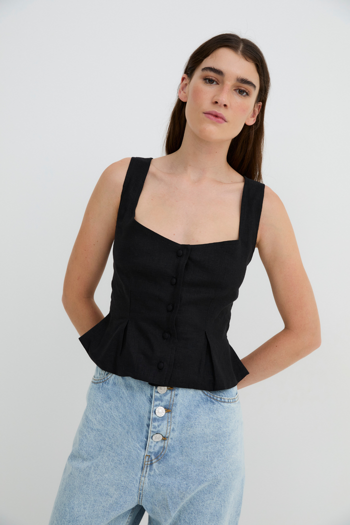 sophie and lucie TOP BORA HILO NEGRO Grandes ahorros