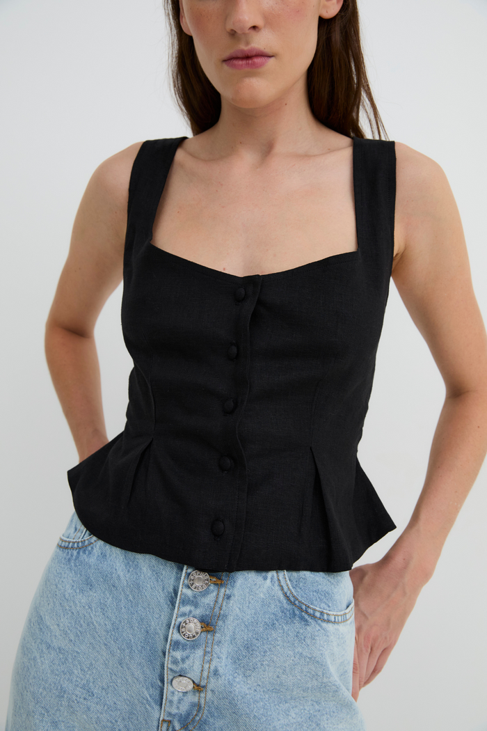 sophie and lucie TOP BORA HILO NEGRO Grandes ahorros