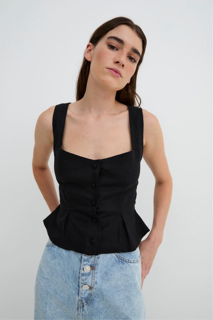 sophie and lucie TOP BORA HILO NEGRO Grandes ahorros