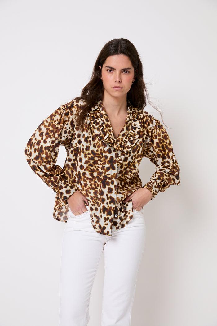 sophie and lucie BLUSA MARIBEL MANCHA MARRÓN Devoluciones gratuitas
