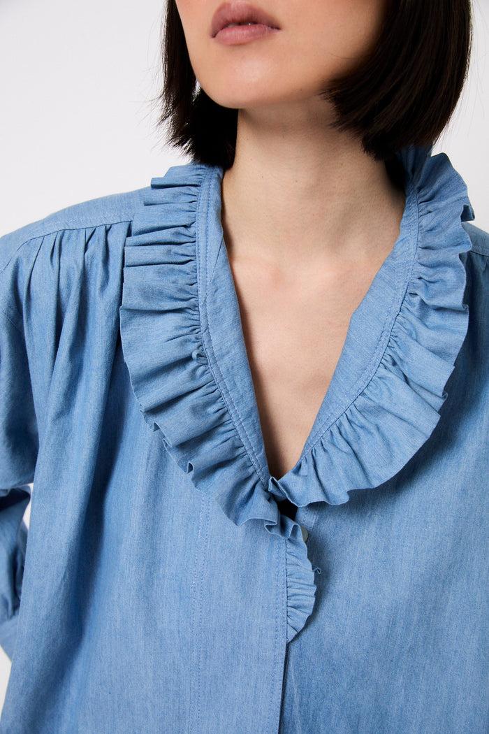 sophie and lucie BLUSA MARIBEL DENIM Venta caliente