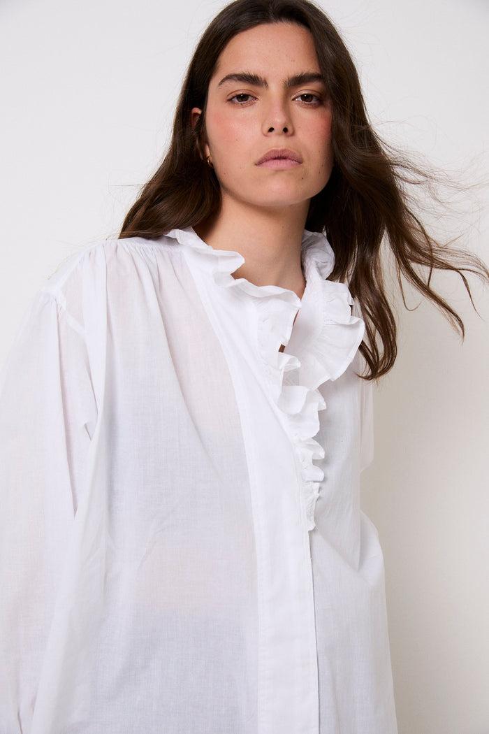 sophie and lucie BLUSA MARIBEL VOILE BLANCO Rebajas de fábrica