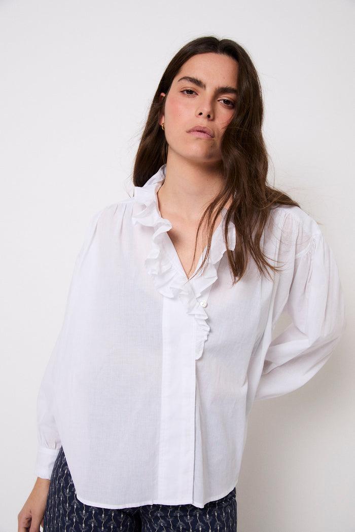 sophie and lucie BLUSA MARIBEL VOILE BLANCO Rebajas de fábrica