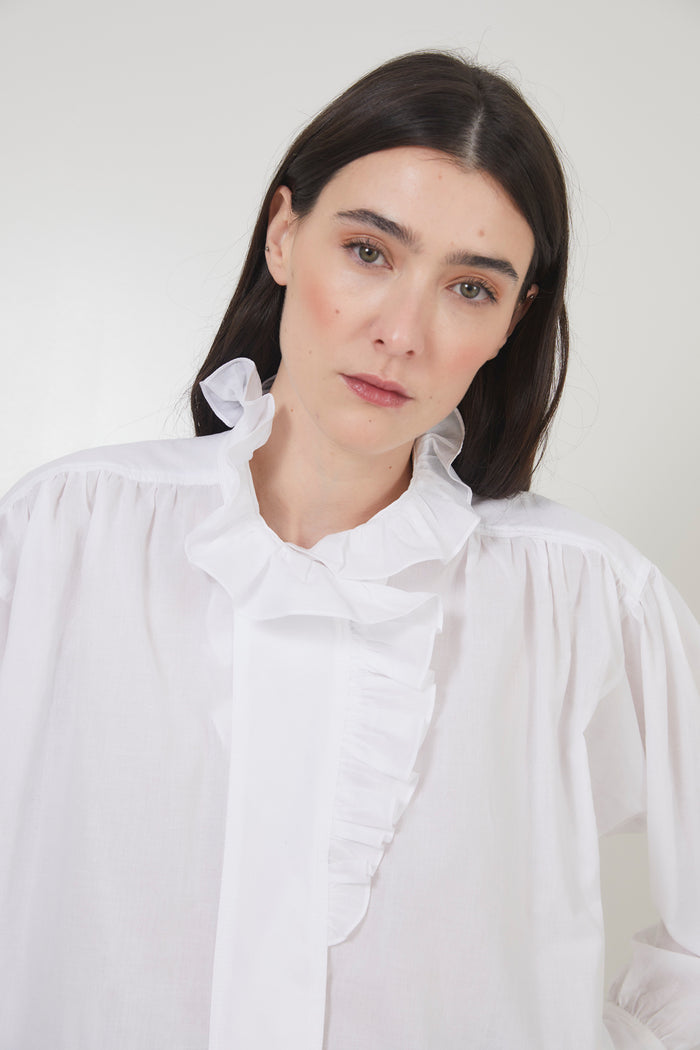 sophie and lucie BLUSA MARIBEL VOILE BLANCO Rebajas de fábrica