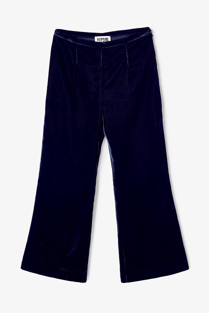sophie and lucie PANTALÓN CROP VELVET MARINO En oferta