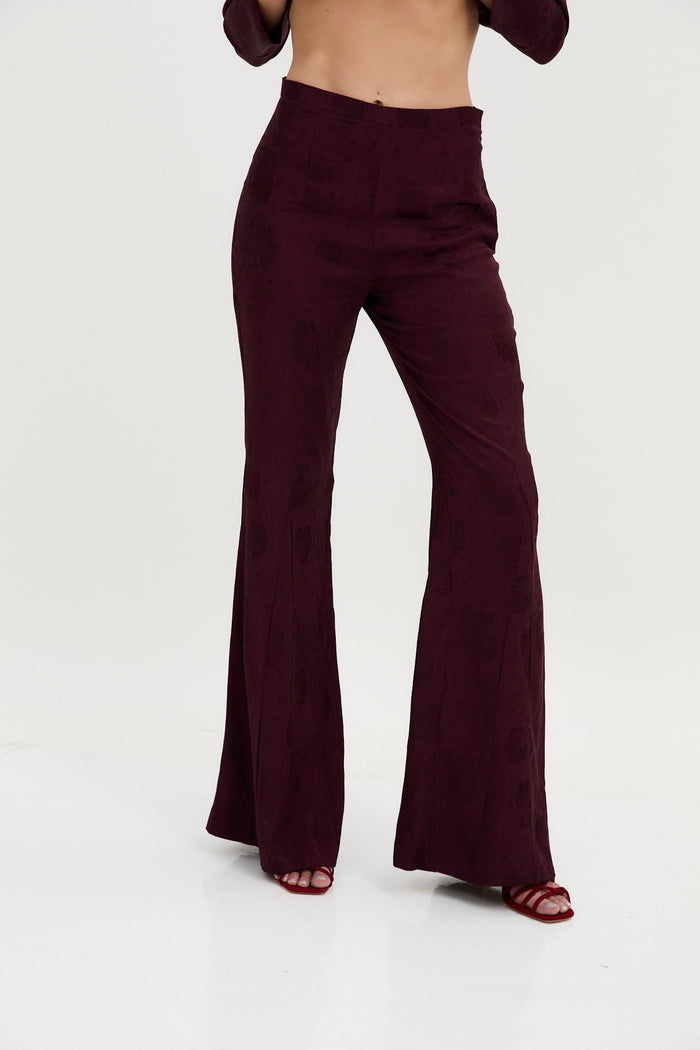 sophie and lucie PANTALÓN SIRIN JCQ RETRO BURGUNDY Ofertas de temporada