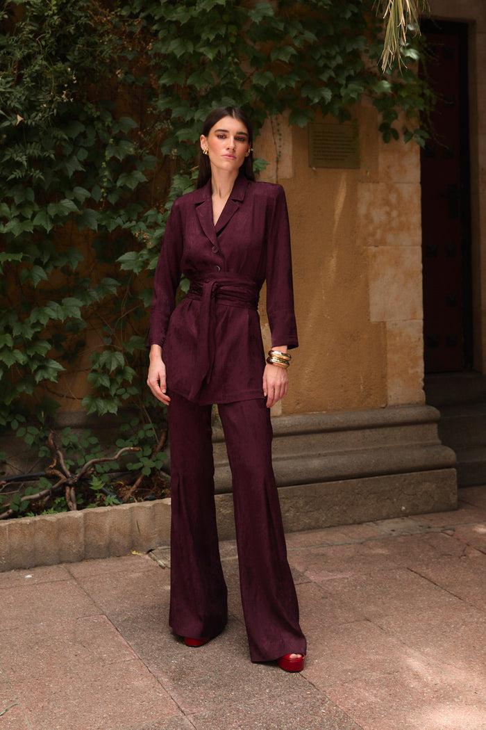 sophie and lucie PANTALÓN SIRIN JCQ RETRO BURGUNDY Ofertas de temporada