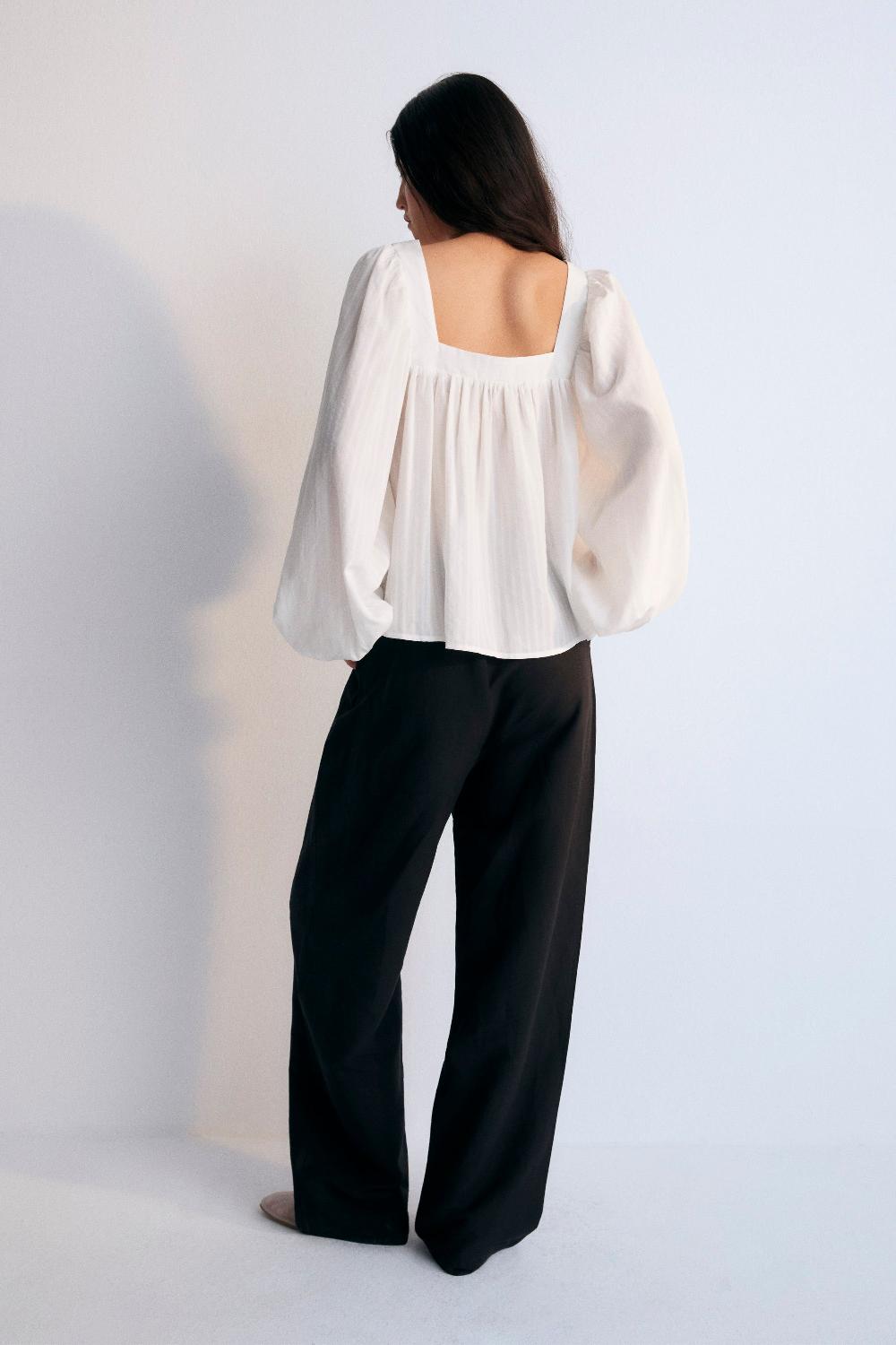 the new society Symi mujer blusa blanca Última moda