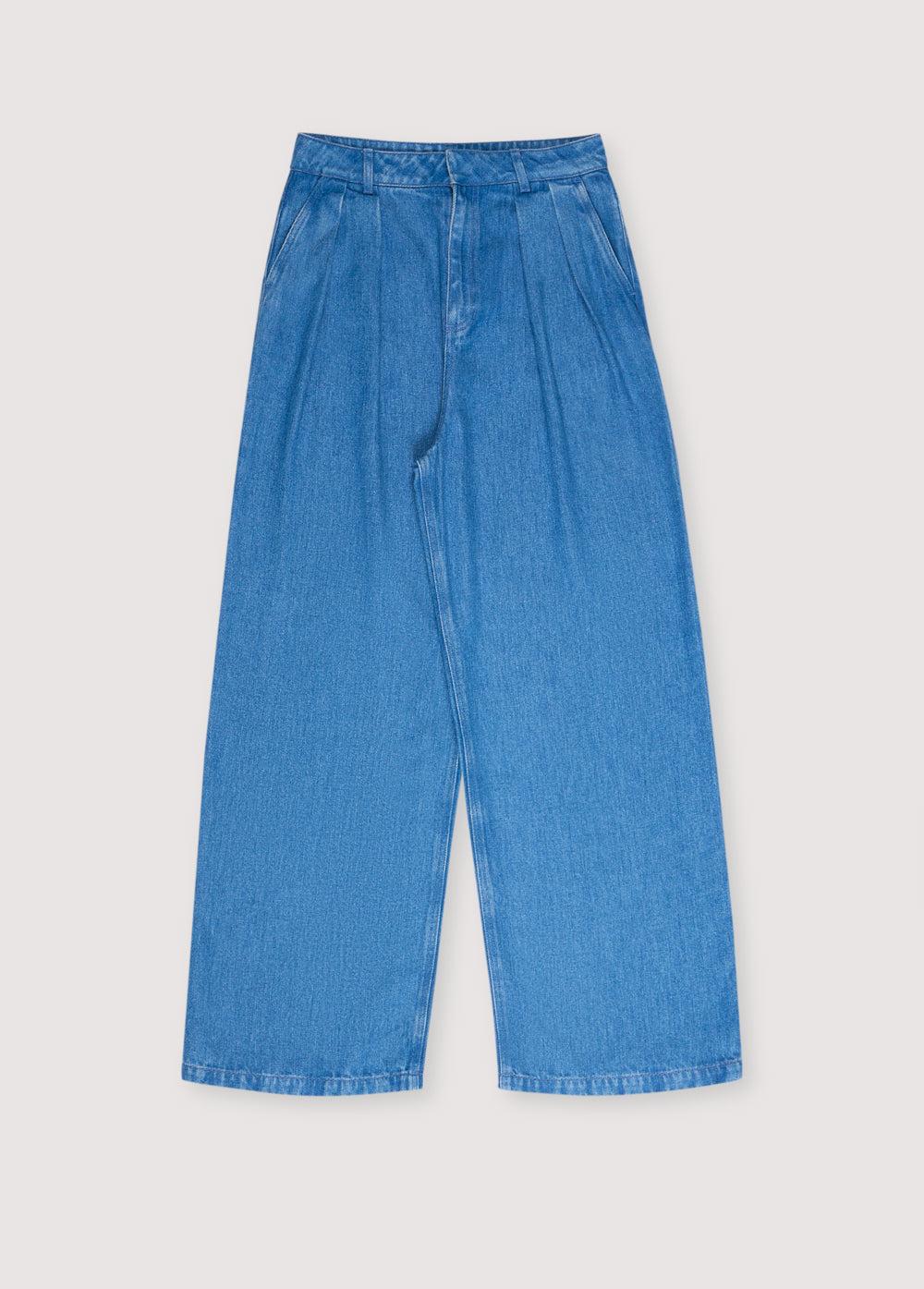 the new society Micenas Mujer Pant Mid Mid Blue Denim Ofertas