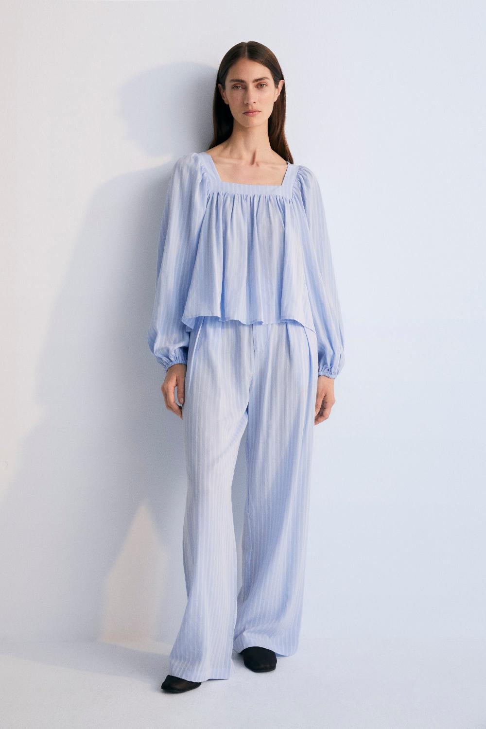 the new society Symi woman blusa polvo azul Rebajas baratas