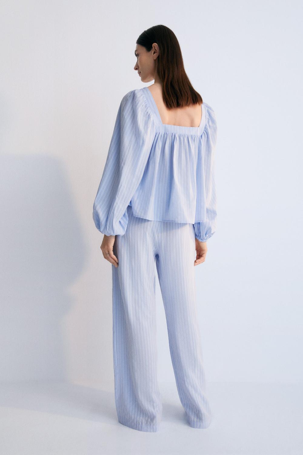 the new society Symi woman blusa polvo azul Rebajas baratas